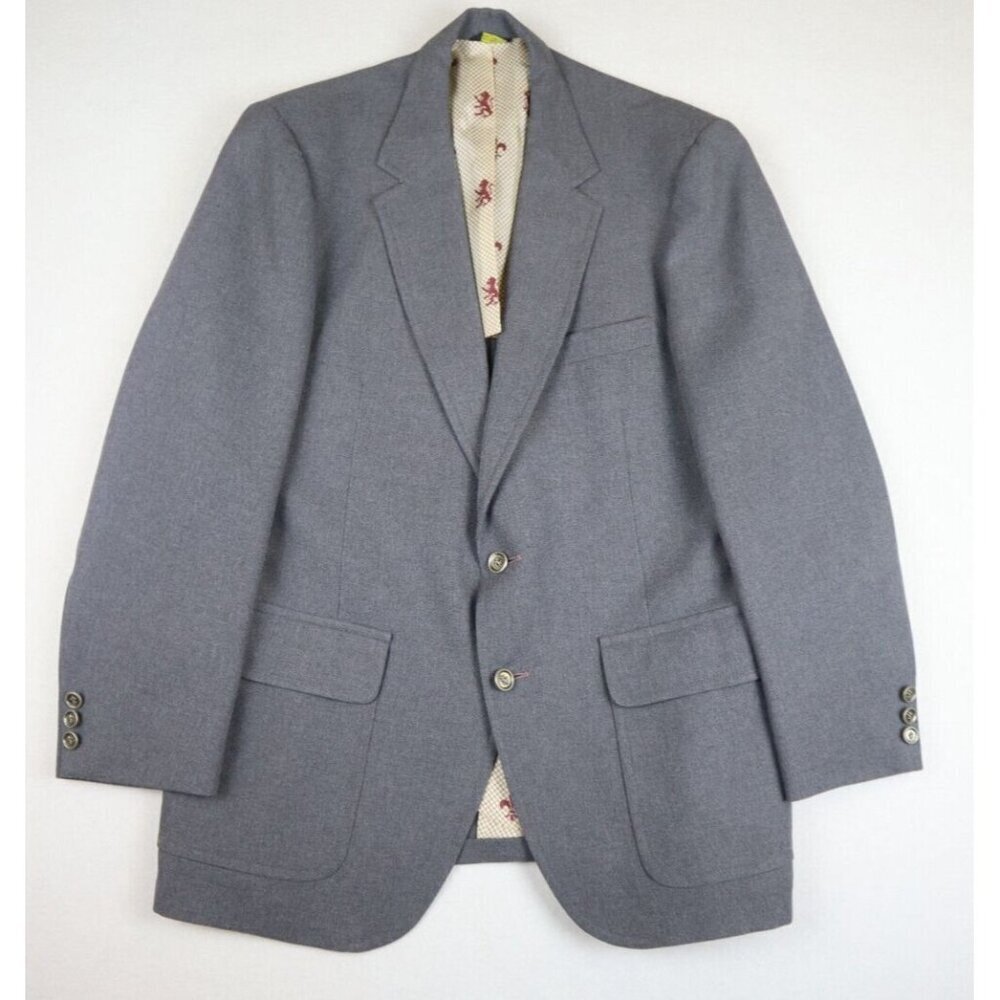 THE JC PENNEY COMFORT BLAZER - MEN'S GRAY VINTAGE BLAZER JACKET - SIZE 42